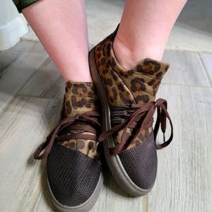 Leopard boutique sneakers